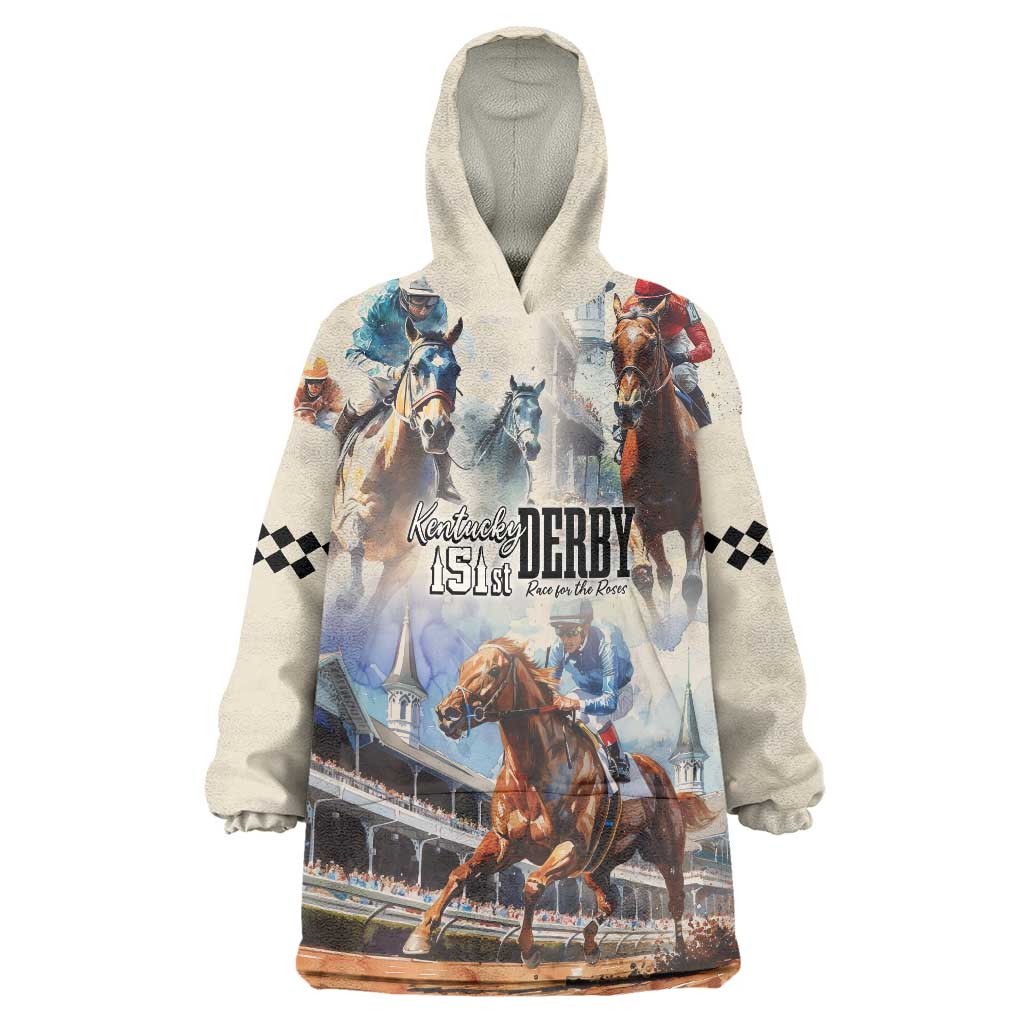 Kentucky Horse Racing Wearable Blanket Hoodie For The Roses