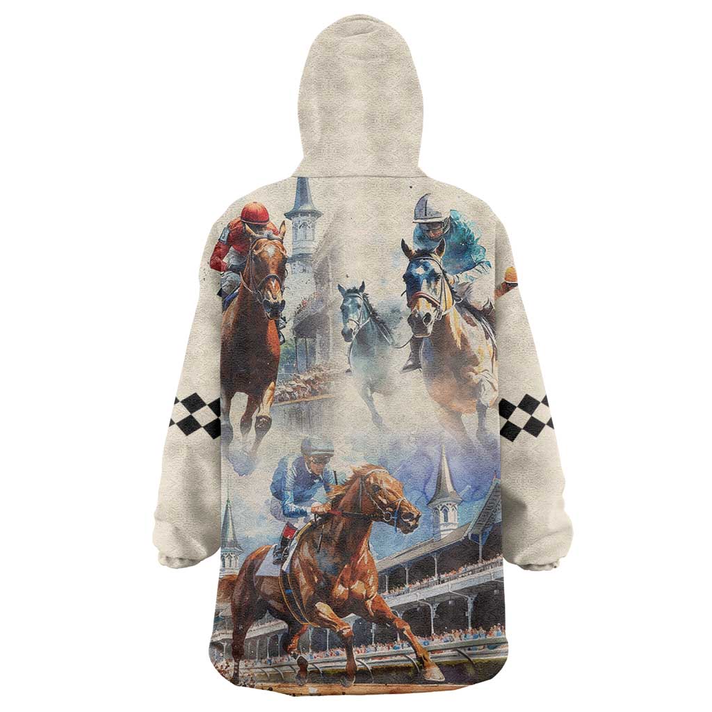 Kentucky Horse Racing Wearable Blanket Hoodie For The Roses