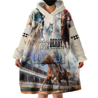 Kentucky Horse Racing Wearable Blanket Hoodie For The Roses