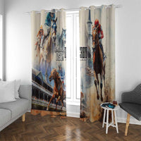 Kentucky Horse Racing Window Curtain For The Roses