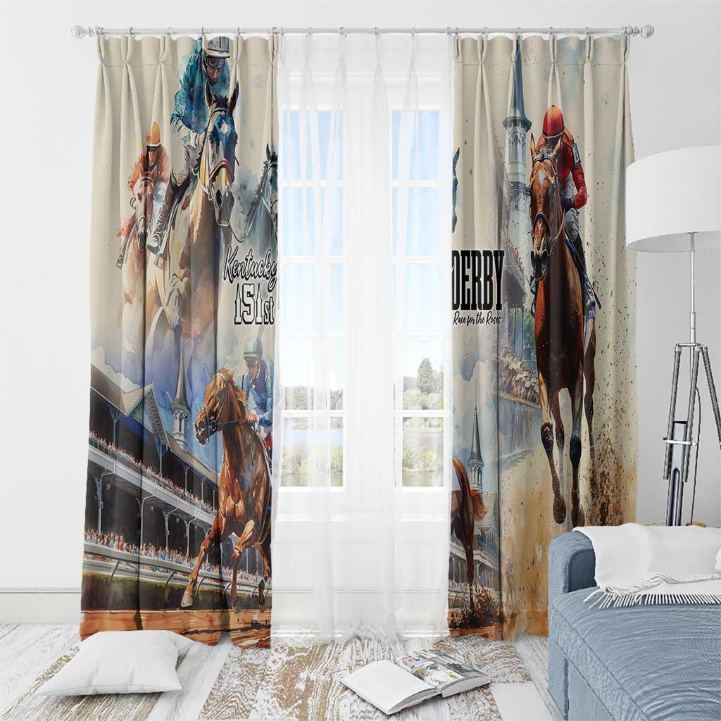 Kentucky Horse Racing Window Curtain For The Roses