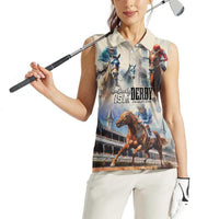 Kentucky Horse Racing Women Sleeveless Polo Shirt For The Roses