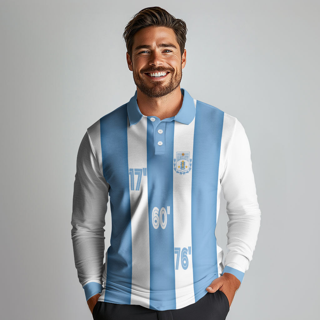 Argentina WC26 Hattrick - Making New History Long Sleeve Polo Shirt