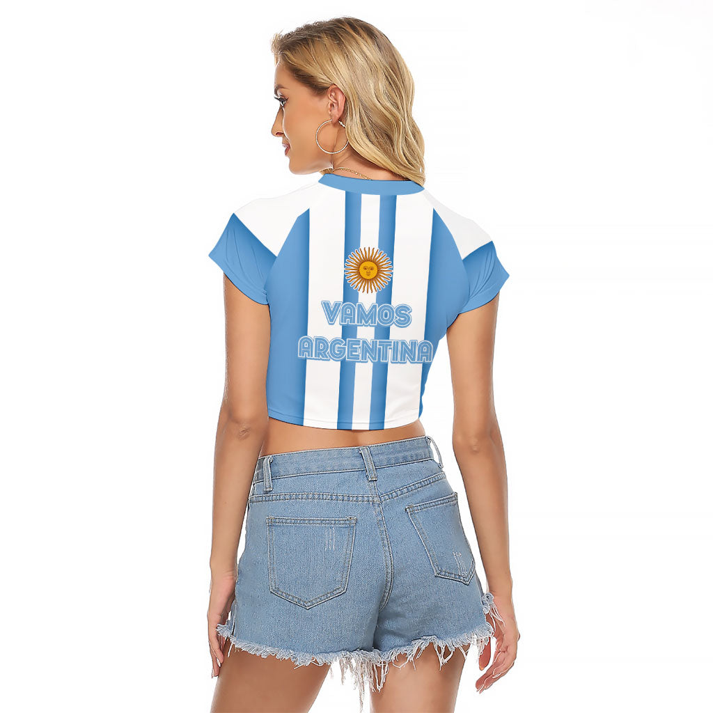 Argentina WC26 Hattrick - Making New History Raglan Cropped T Shirt