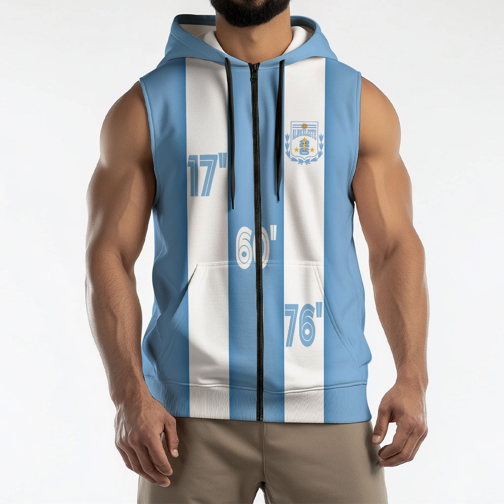 Argentina WC26 Hattrick - Making New History Sleeveless Zip Hoodie