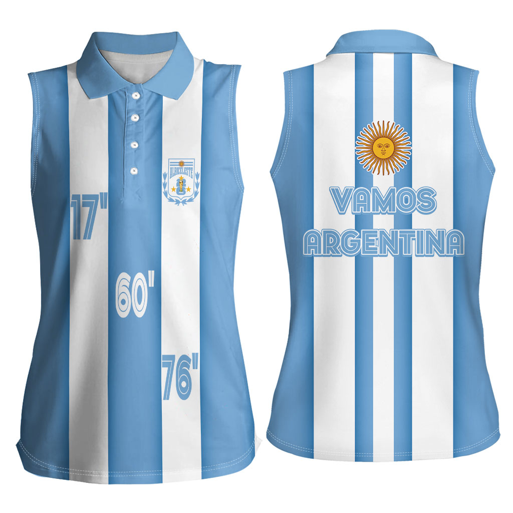Argentina WC26 Hattrick - Making New History Women Sleeveless Polo Shirt