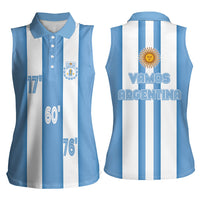 Argentina WC26 Hattrick - Making New History Women Sleeveless Polo Shirt