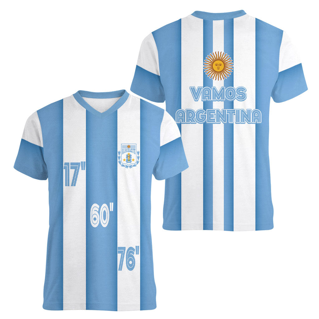 Argentina WC26 Hattrick - Making New History Women V-Neck T-Shirt