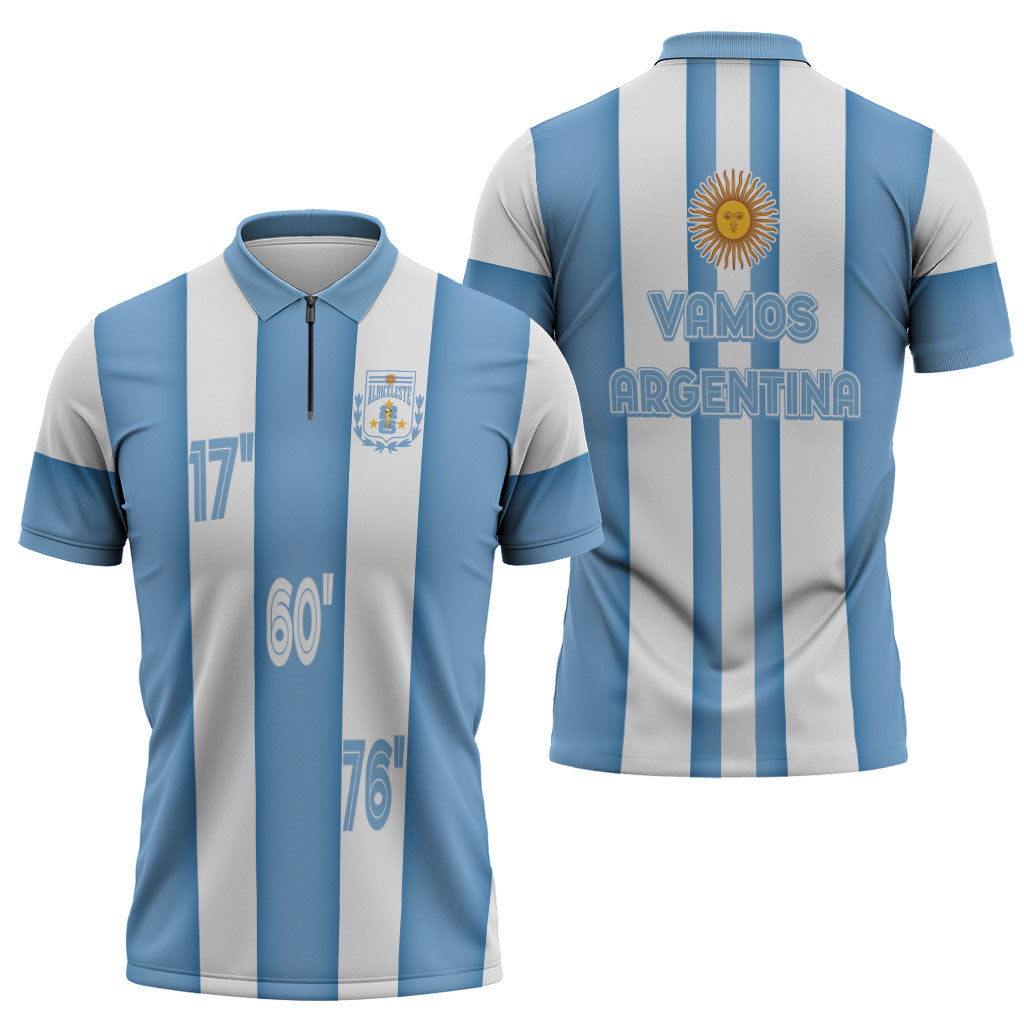 Argentina WC26 Hattrick - Making New History Zipper Polo Shirt
