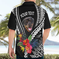 Personalised Polynesian Dog Hawaiian Shirt Rottweiler With Polynesia Pattern Curve Style - Wonder Print Shop