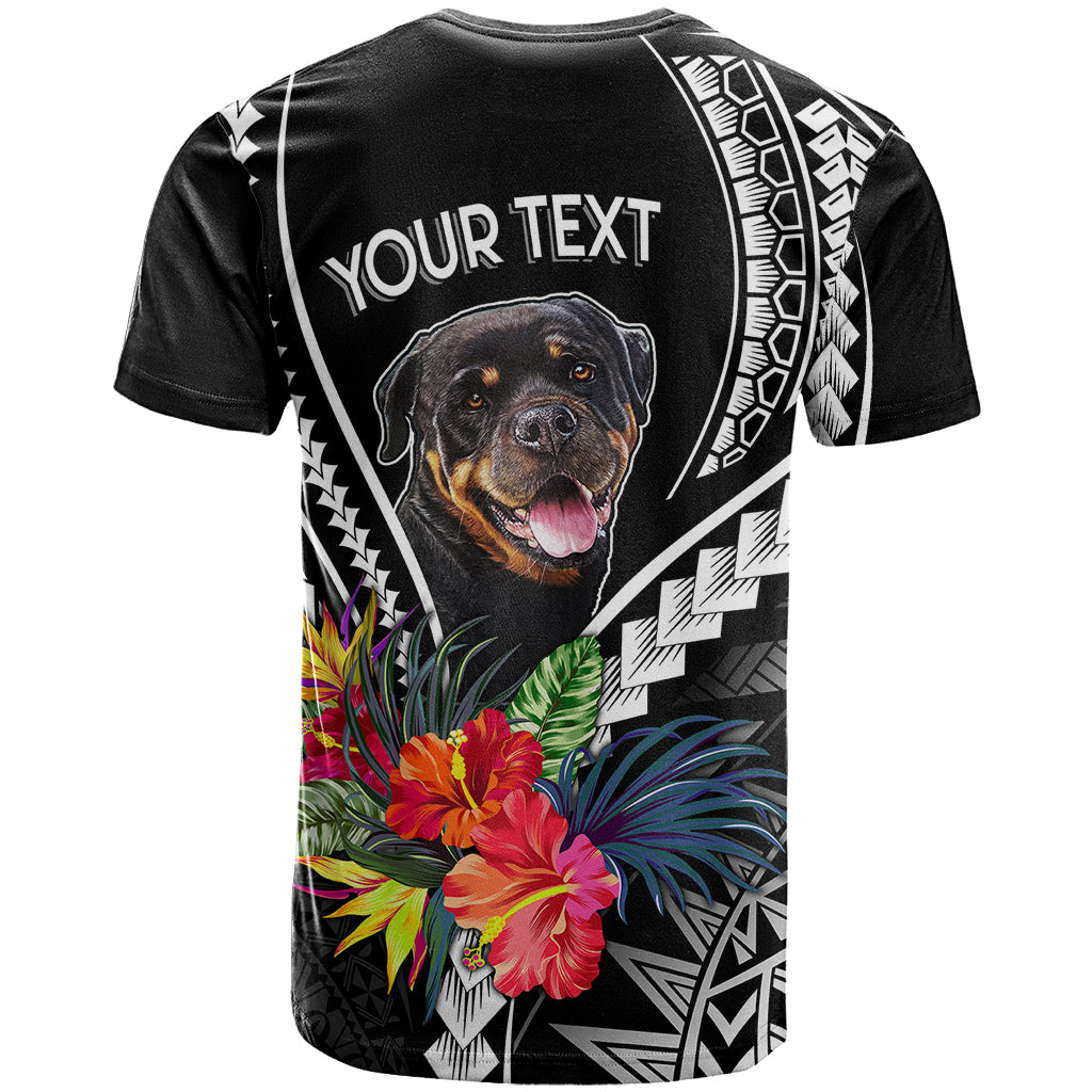 Personalised Polynesian Dog T Shirt Rottweiler With Polynesia Pattern Curve Style - Wonder Print Shop