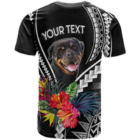 Personalised Polynesian Dog T Shirt Rottweiler With Polynesia Pattern Curve Style - Wonder Print Shop