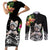 Personalised Polynesian Couples Matching Short Sleeve Bodycon Dress and Long Sleeve Button Shirts With Yorkshire Terrier Floral Style LT7 - Wonder Print Shop