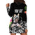 Personalised Polynesian Hoodie Dress With Yorkshire Terrier Floral Style - Wonder Print Shop