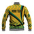 Personalised Jamaica Baseball Jacket Kente Pattern Basic - Yellow LT7 - Wonder Print Shop