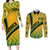 personalised-jamaica-couples-matching-long-sleeve-bodycon-dress-and-long-sleeve-button-shirts-kente-pattern-basic-yellow