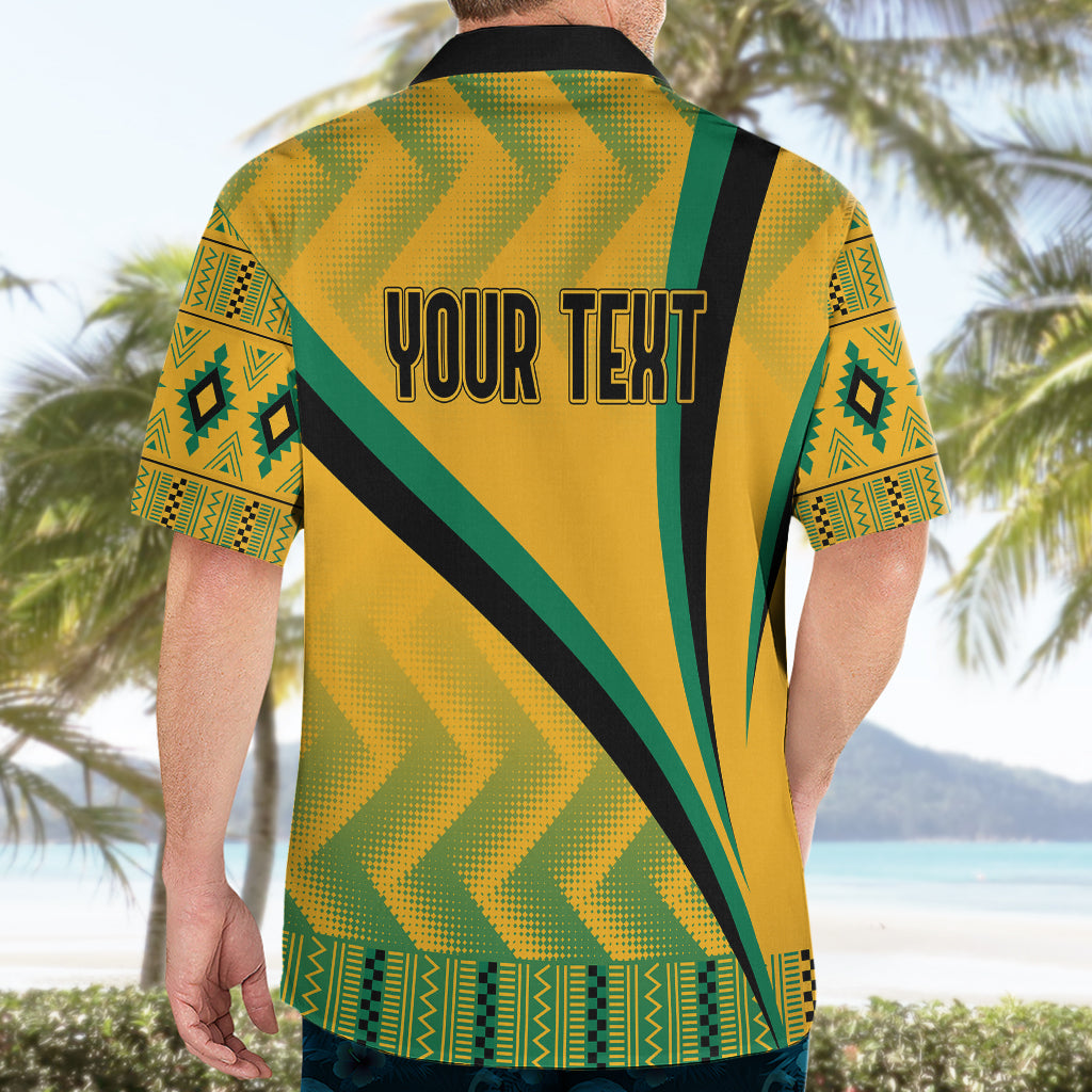 Personalised Jamaica Hawaiian Shirt Kente Pattern Basic - Yellow - Wonder Print Shop