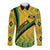 Personalised Jamaica Long Sleeve Button Shirt Kente Pattern Basic - Yellow - Wonder Print Shop