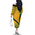Jamaica Off The Shoulder Long Sleeve Dress Kente Pattern Basic - Yellow - Wonder Print Shop