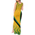 Jamaica Tank Maxi Dress Kente Pattern Basic - Yellow - Wonder Print Shop