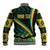 Personalised Jamaica Baseball Jacket Kente Pattern Basic - Black LT7 - Wonder Print Shop
