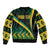 Personalised Jamaica Bomber Jacket Kente Pattern Basic - Black LT7 - Wonder Print Shop
