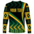 Personalised Jamaica Long Sleeve Shirt Kente Pattern Basic - Black - Wonder Print Shop