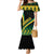 Jamaica Mermaid Dress Kente Pattern Basic - Black - Wonder Print Shop
