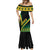 Jamaica Mermaid Dress Kente Pattern Basic - Black - Wonder Print Shop