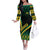 personalised-jamaica-off-the-shoulder-long-sleeve-dress-kente-pattern-basic-black