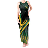Jamaica Tank Maxi Dress Kente Pattern Basic - Black - Wonder Print Shop