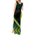 Jamaica Tank Maxi Dress Kente Pattern Basic - Black - Wonder Print Shop
