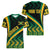 Personalised Jamaica Women V Neck T Shirt Kente Pattern Basic - Black - Wonder Print Shop