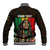 Personalised Jamaica Baseball Jacket Reggae Festival Legend Bob Abstract Portrait LT7 - Wonder Print Shop