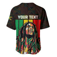 Personalised Jamaica Baseball Jersey Reggae Festival Legend Bob Abstract Portrait LT7 - Wonder Print Shop