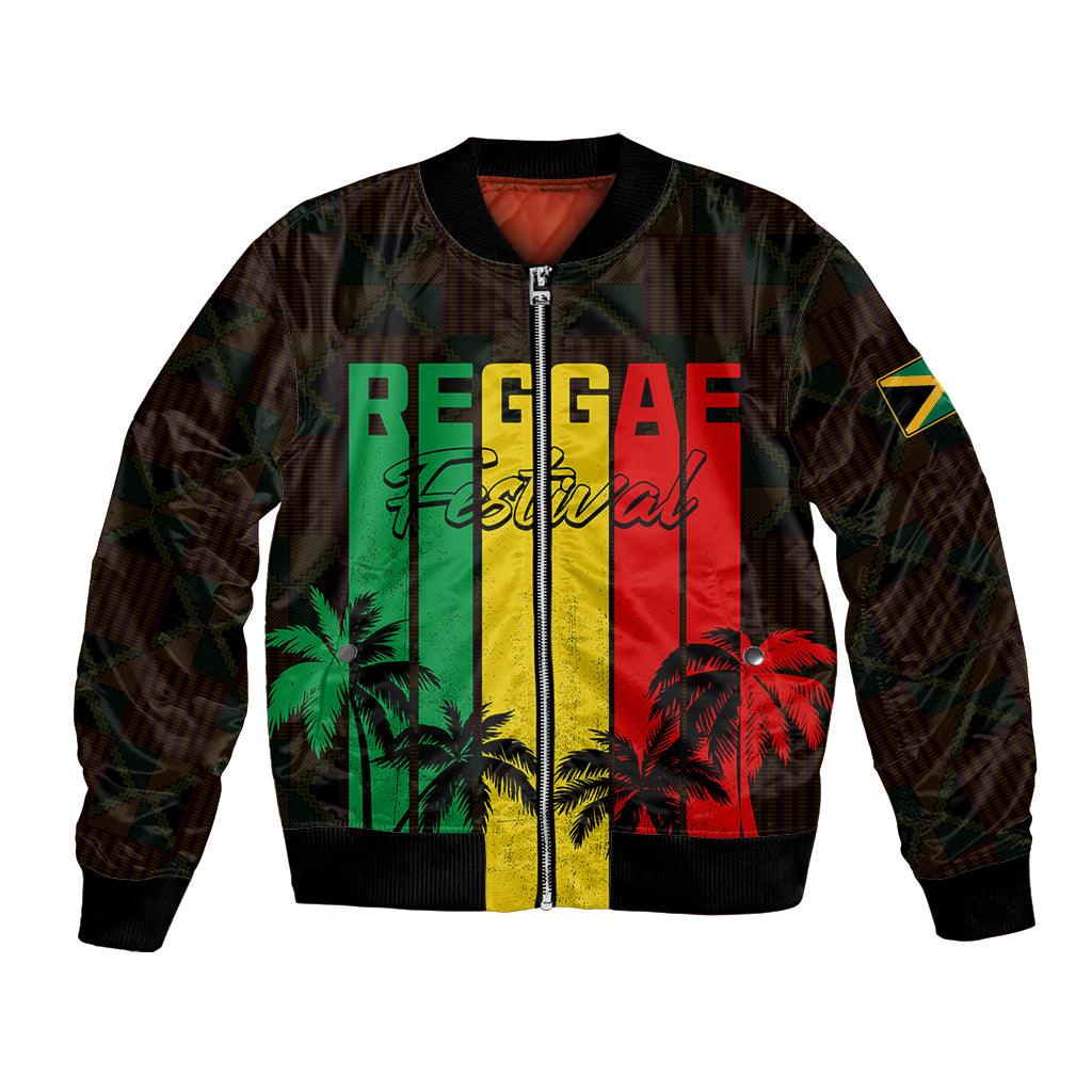 Personalised Jamaica Bomber Jacket Reggae Festival Legend Bob Abstract Portrait LT7 - Wonder Print Shop