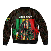 Personalised Jamaica Bomber Jacket Reggae Festival Legend Bob Abstract Portrait LT7 - Wonder Print Shop