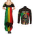 Personalised Jamaica Couples Matching Summer Maxi Dress and Long Sleeve Button Shirts Reggae Festival Legend Bob Abstract Portrait LT7 - Wonder Print Shop