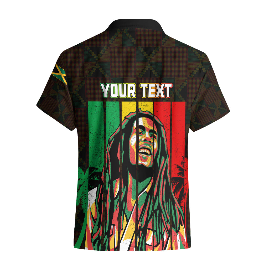 Personalised Jamaica Hawaiian Shirt Reggae Festival Legend Bob Abstract Portrait - Wonder Print Shop