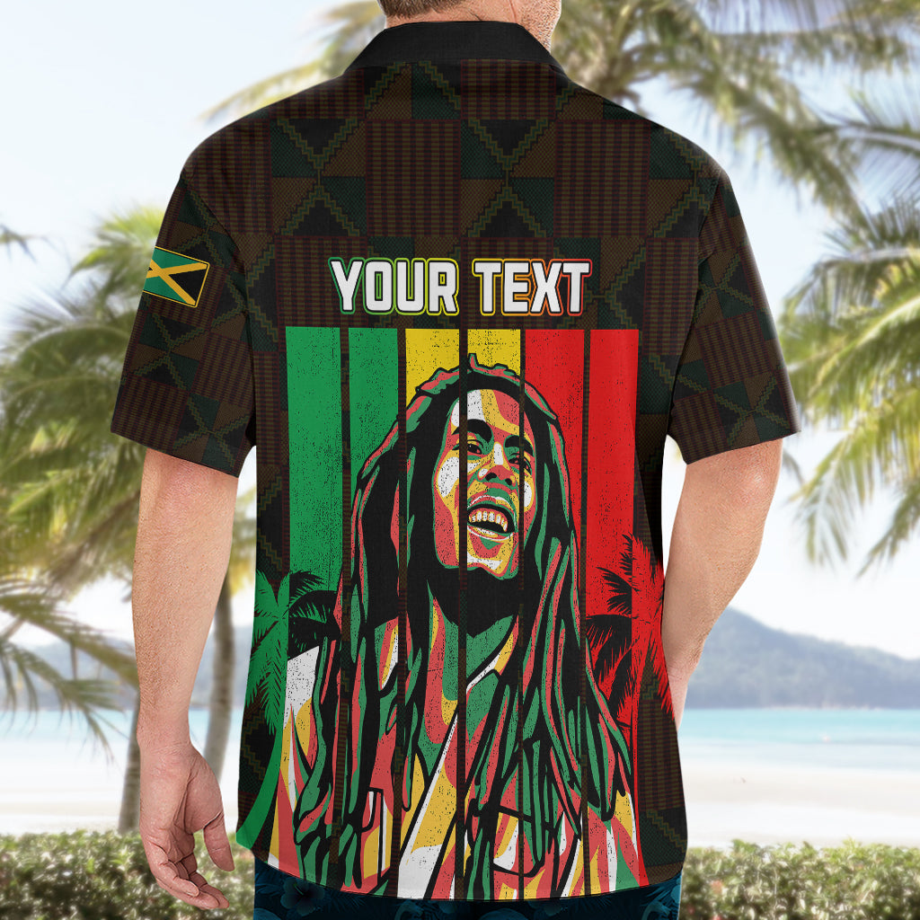 Personalised Jamaica Hawaiian Shirt Reggae Festival Legend Bob Abstract Portrait - Wonder Print Shop