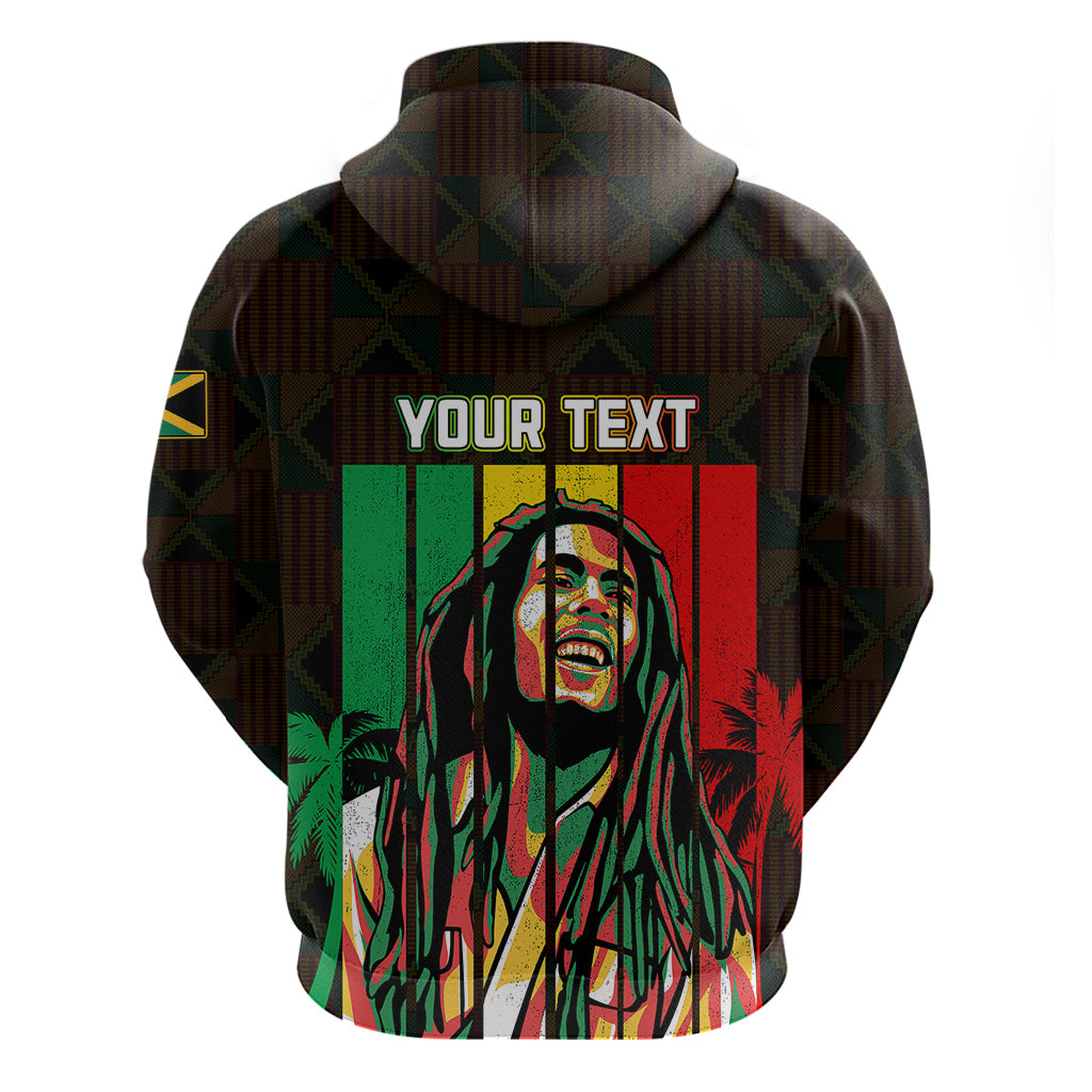 Personalised Jamaica Hoodie Reggae Festival Legend Bob Abstract Portrait - Wonder Print Shop