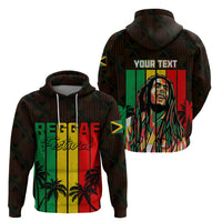 Personalised Jamaica Hoodie Reggae Festival Legend Bob Abstract Portrait - Wonder Print Shop