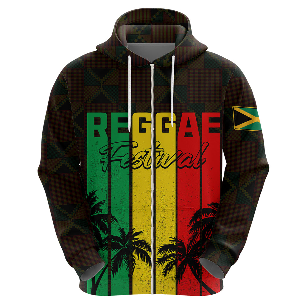 Personalised Jamaica Hoodie Reggae Festival Legend Bob Abstract Portrait - Wonder Print Shop