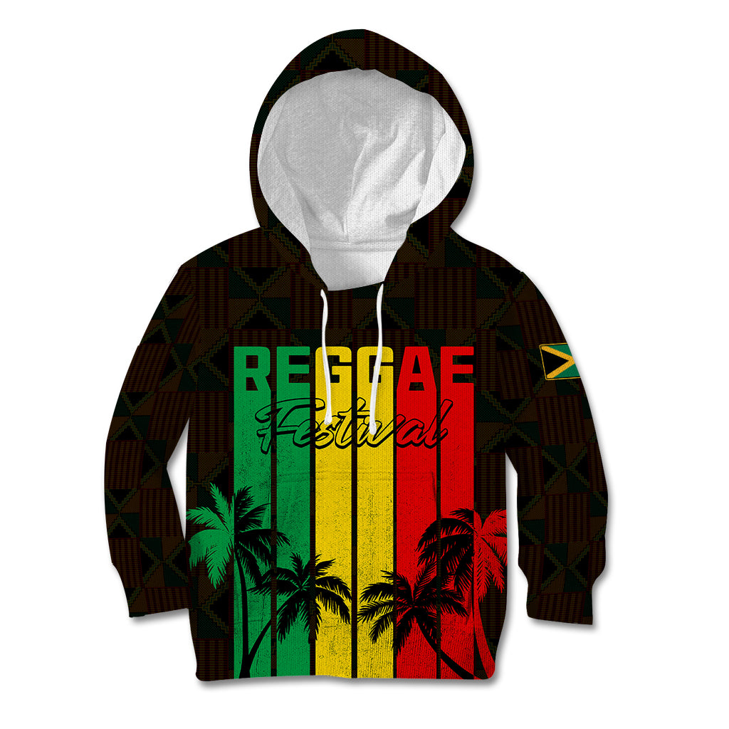 Personalised Jamaica Kid Hoodie Reggae Festival Legend Bob Abstract Portrait - Wonder Print Shop