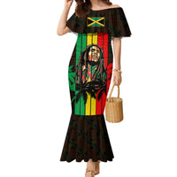 Personalised Jamaica Mermaid Dress Reggae Festival Legend Bob Abstract Portrait - Wonder Print Shop