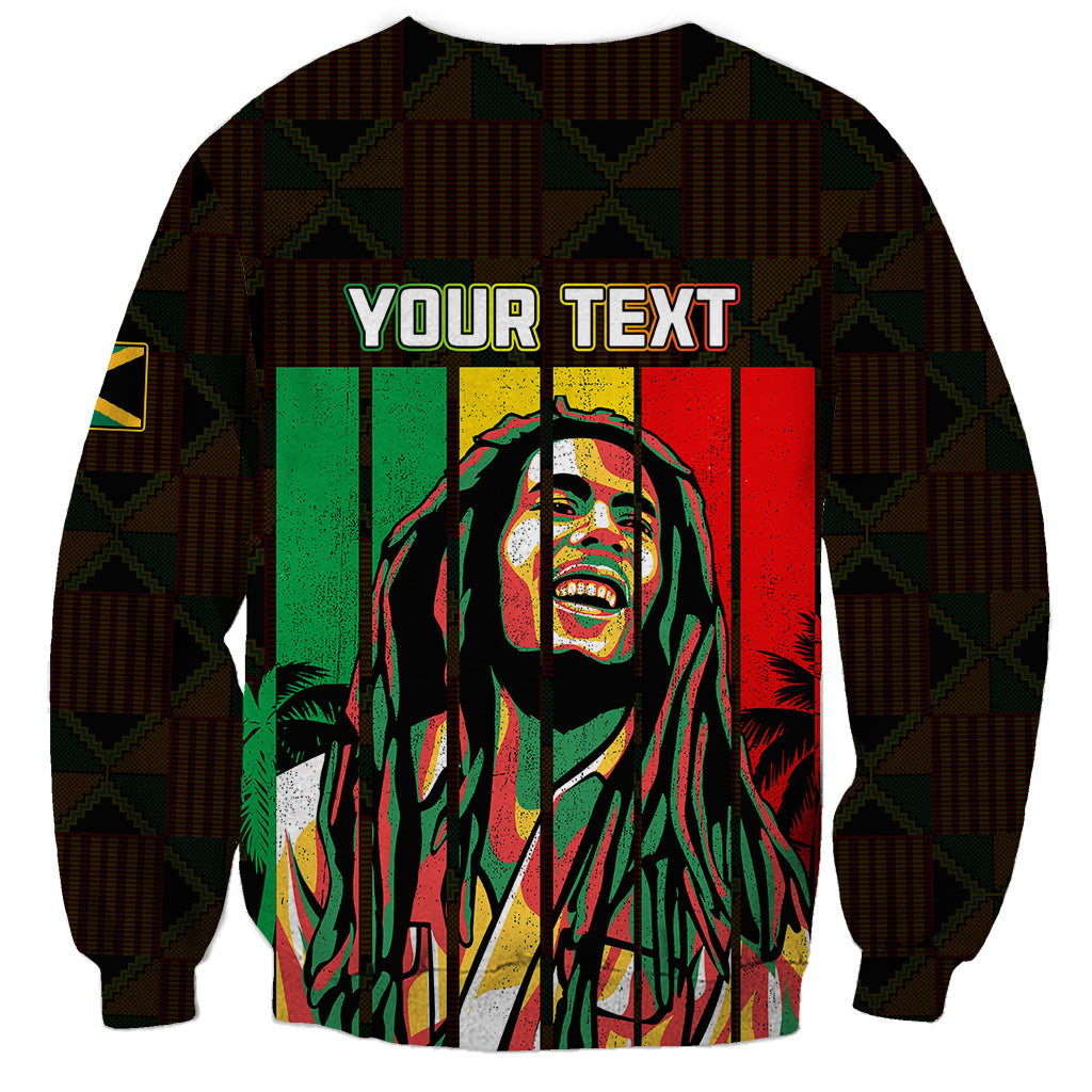 Personalised Jamaica Sweatshirt Reggae Festival Legend Bob Abstract Portrait - Wonder Print Shop