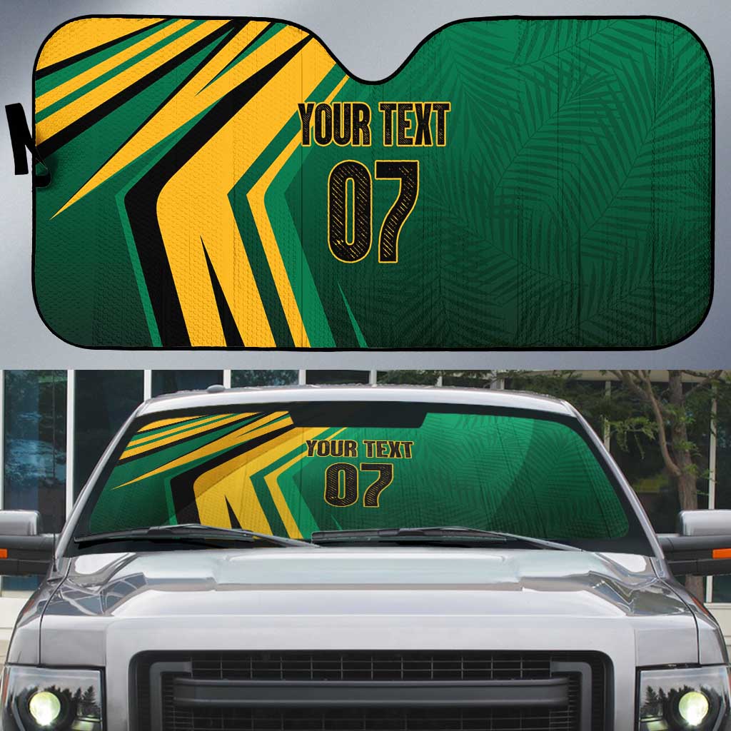 Jamaica Tropical Palm Personalized Auto Sun Shade - Wonder Print Shop
