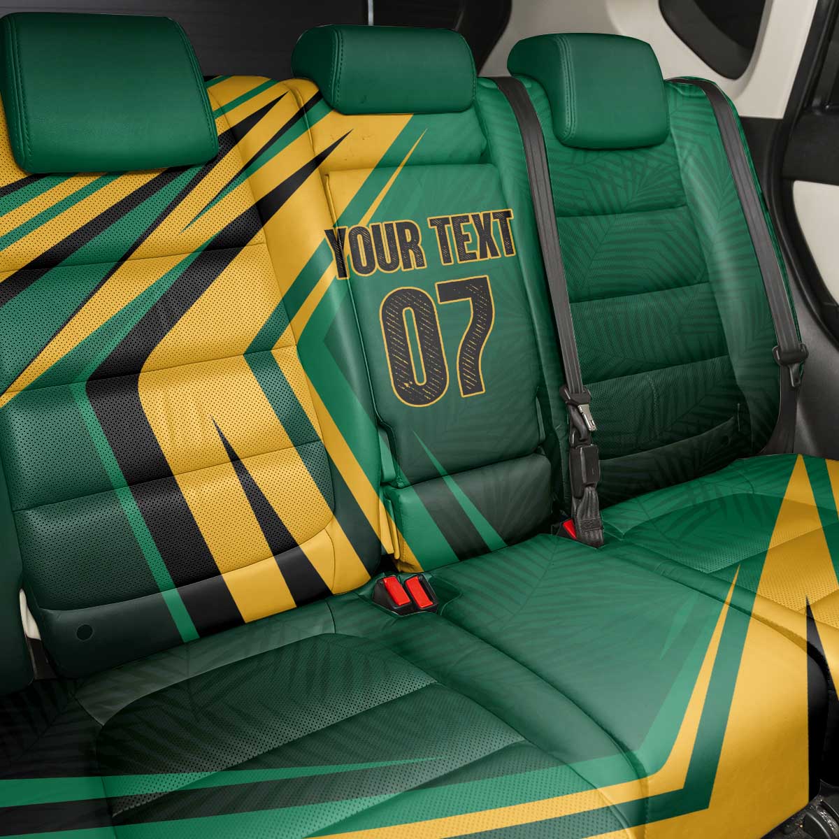 Jamaica Tropical Palm Personalized Back Car Seat Cover - Wonder Print Shop
