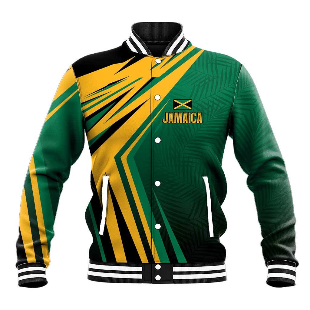 Jamaica Tropical Palm Personalized Baseball Jacket - Wonder Print Shop