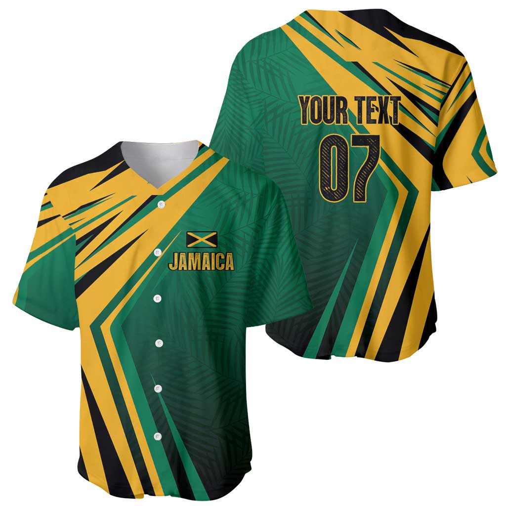 Jamaica Tropical Palm Personalized Baseball Jersey - Wonder Print Shop
